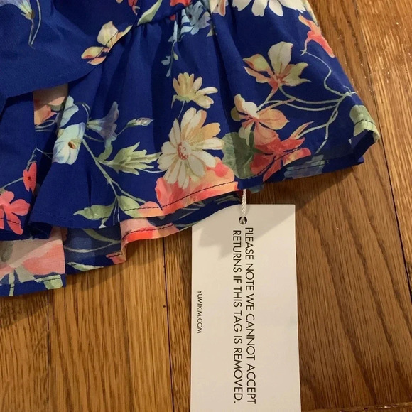 NWT Yumi Kim Blue Floral Ruffle Skort Size L - Picture 5 of 9